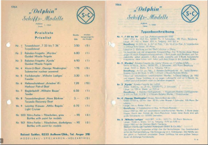 1964 Katalogseite mit Preisliste